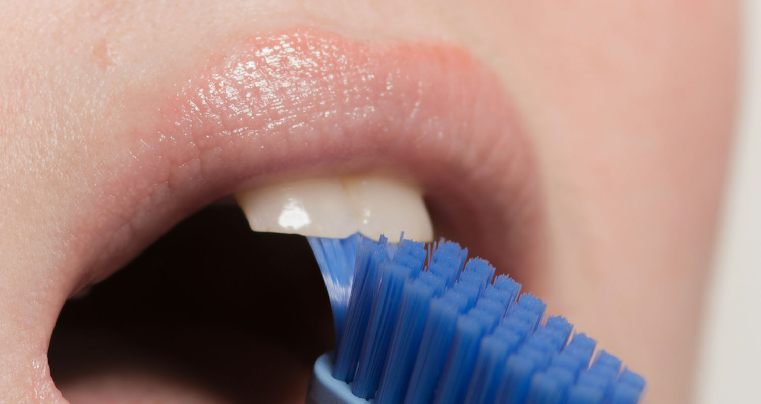 toothbrush in mouth