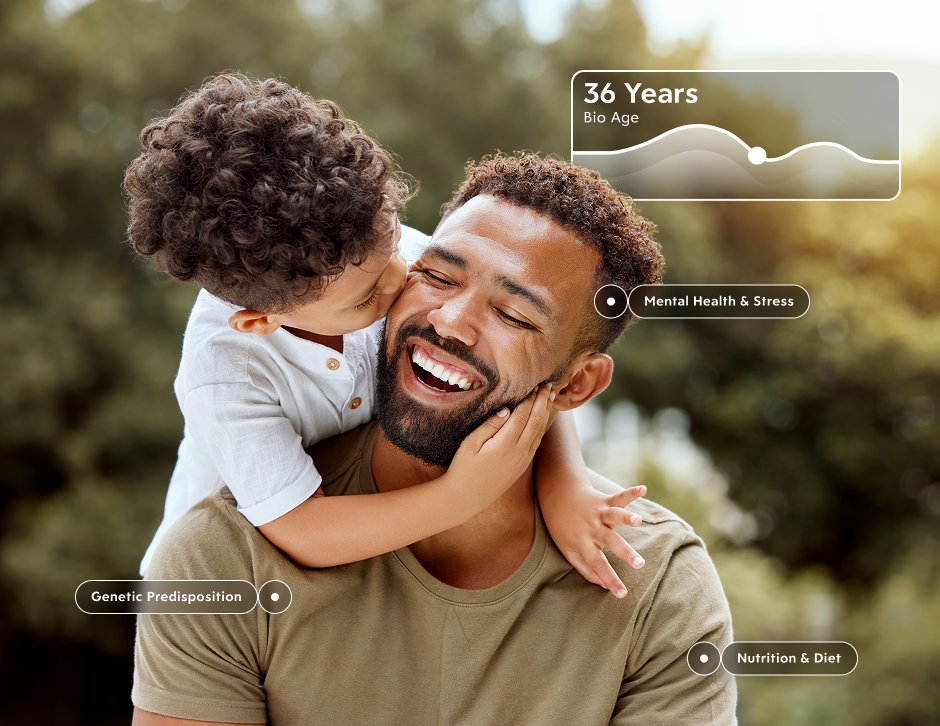 man with son