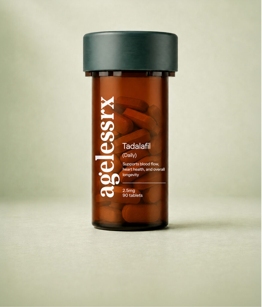 tadalafil daily for longevity bottle