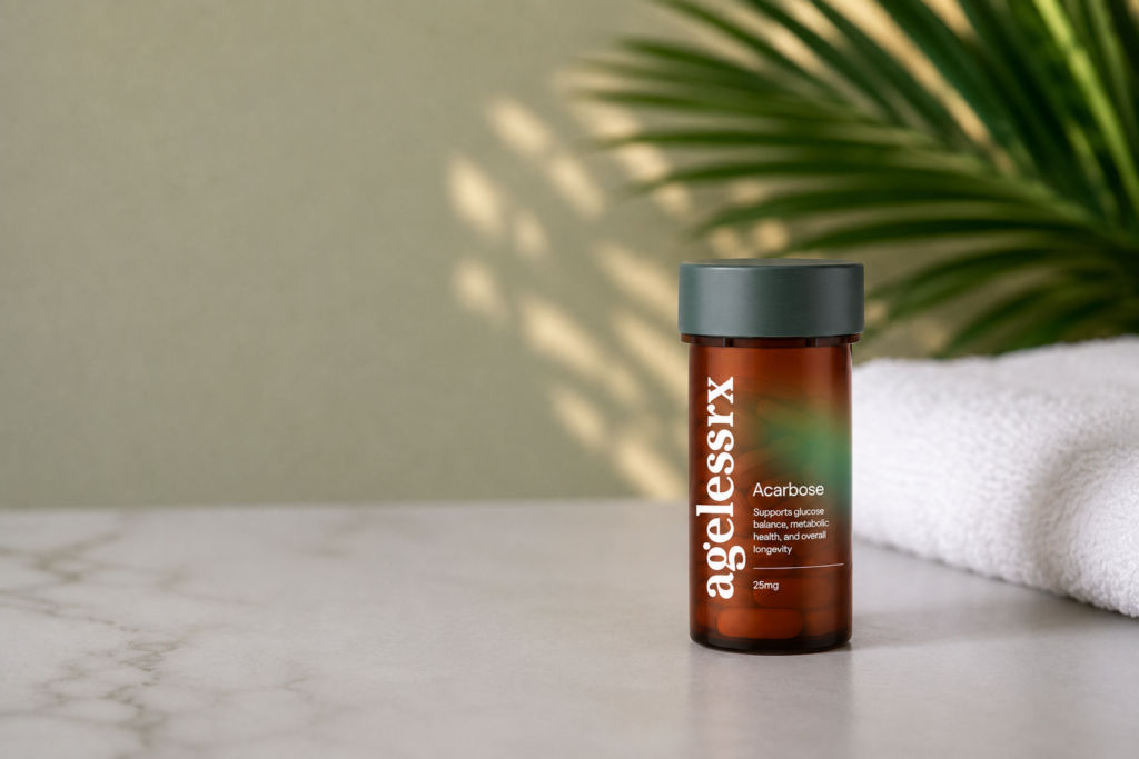 acarbose bottle on counter