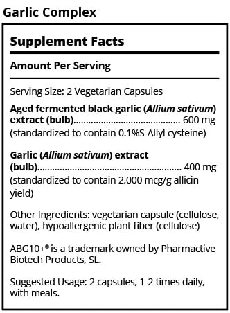 Garlic Complex Supplement Facts