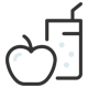 Drink and apple icon